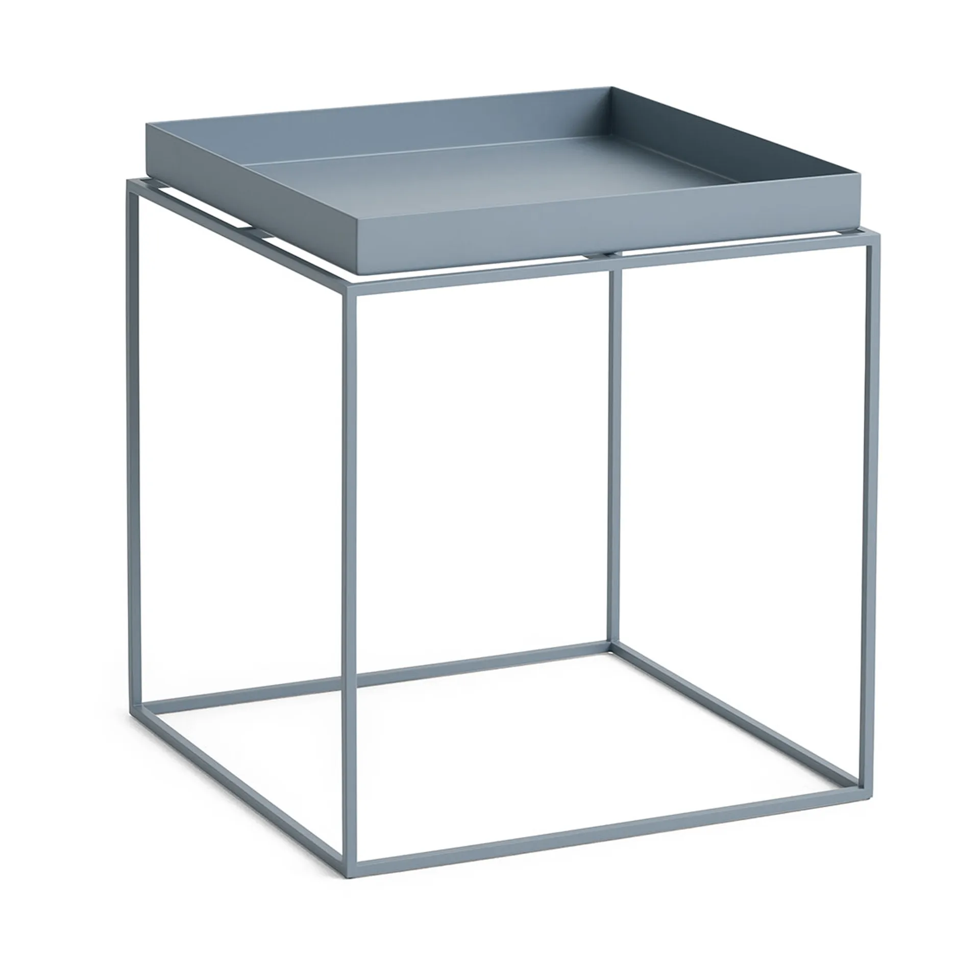 Mesa auxiliar con bandeja Tray Table medium, Pigeon blue, 40x40x44 cm HAY