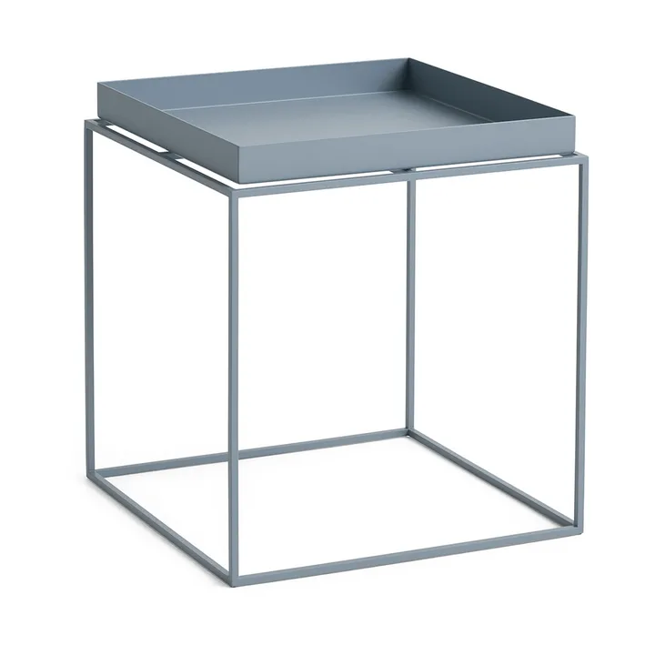 Mesa auxiliar con bandeja Tray Table medium - Pigeon blue, 40x40x44 cm - HAY
