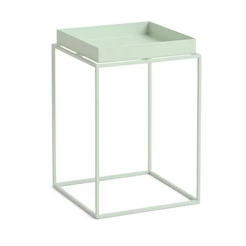 Mesa auxiliar con bandeja Tray Table medium - Soft mint, 30x30x44 cm - HAY