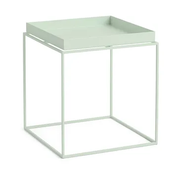 Mesa auxiliar con bandeja Tray Table medium - Soft mint, 40x40x44 cm - HAY