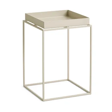 Mesa auxiliar con bandeja Tray Table medium - Warm beige, 30x30x44 cm - HAY