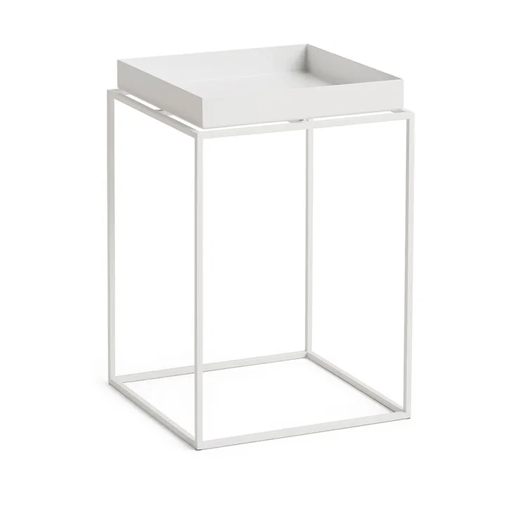 Mesa auxiliar con bandeja Tray Table medium - White, 30x30x44 cm - HAY