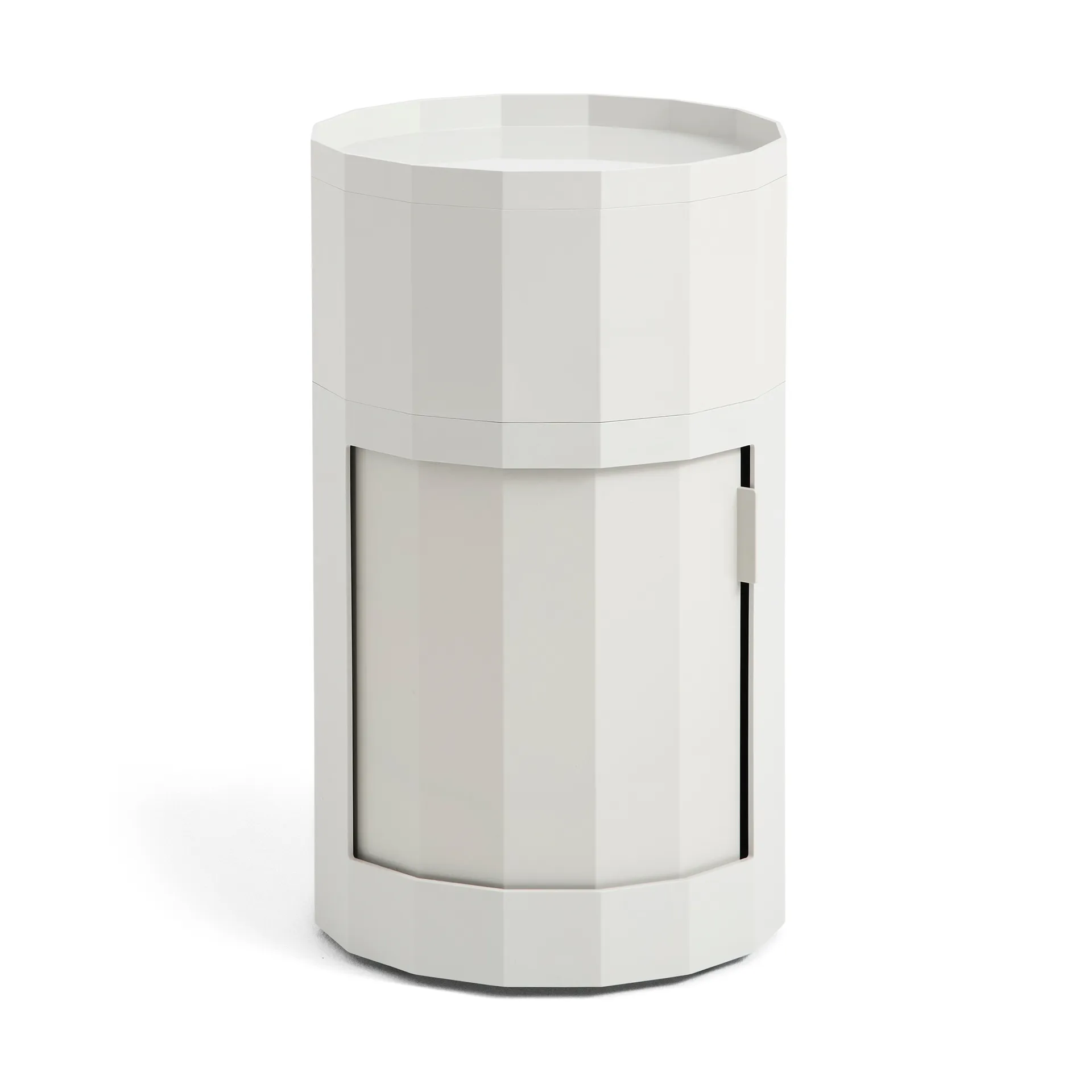 Mesa auxiliar Facet Cabinet high pies/ruedas 66 cm, Misty grey HAY