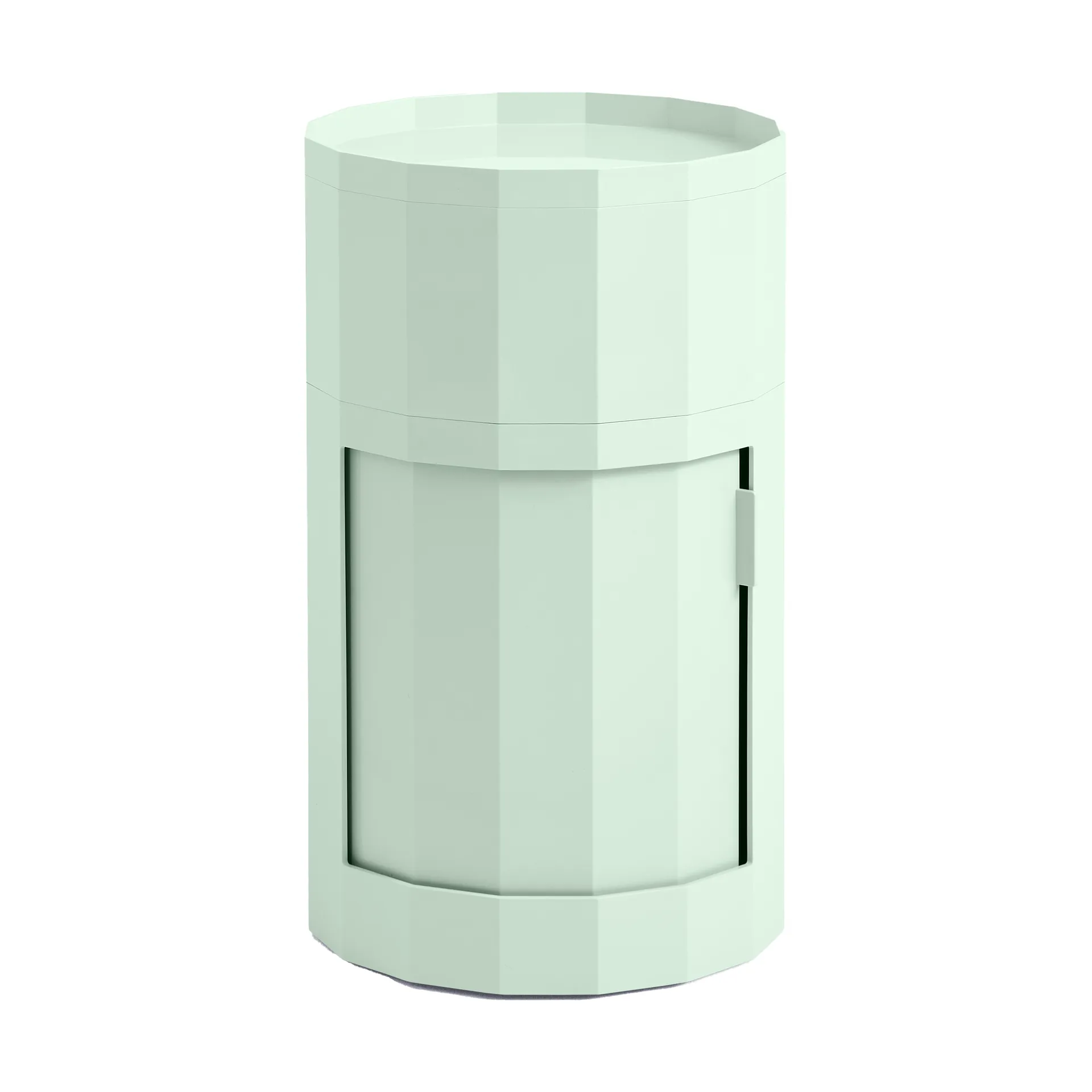 Mesa auxiliar Facet Cabinet high pies/ruedas 66 cm, Soft mint HAY