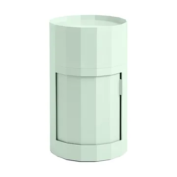 Mesa auxiliar Facet Cabinet high pies/ruedas 66 cm - Soft mint - HAY