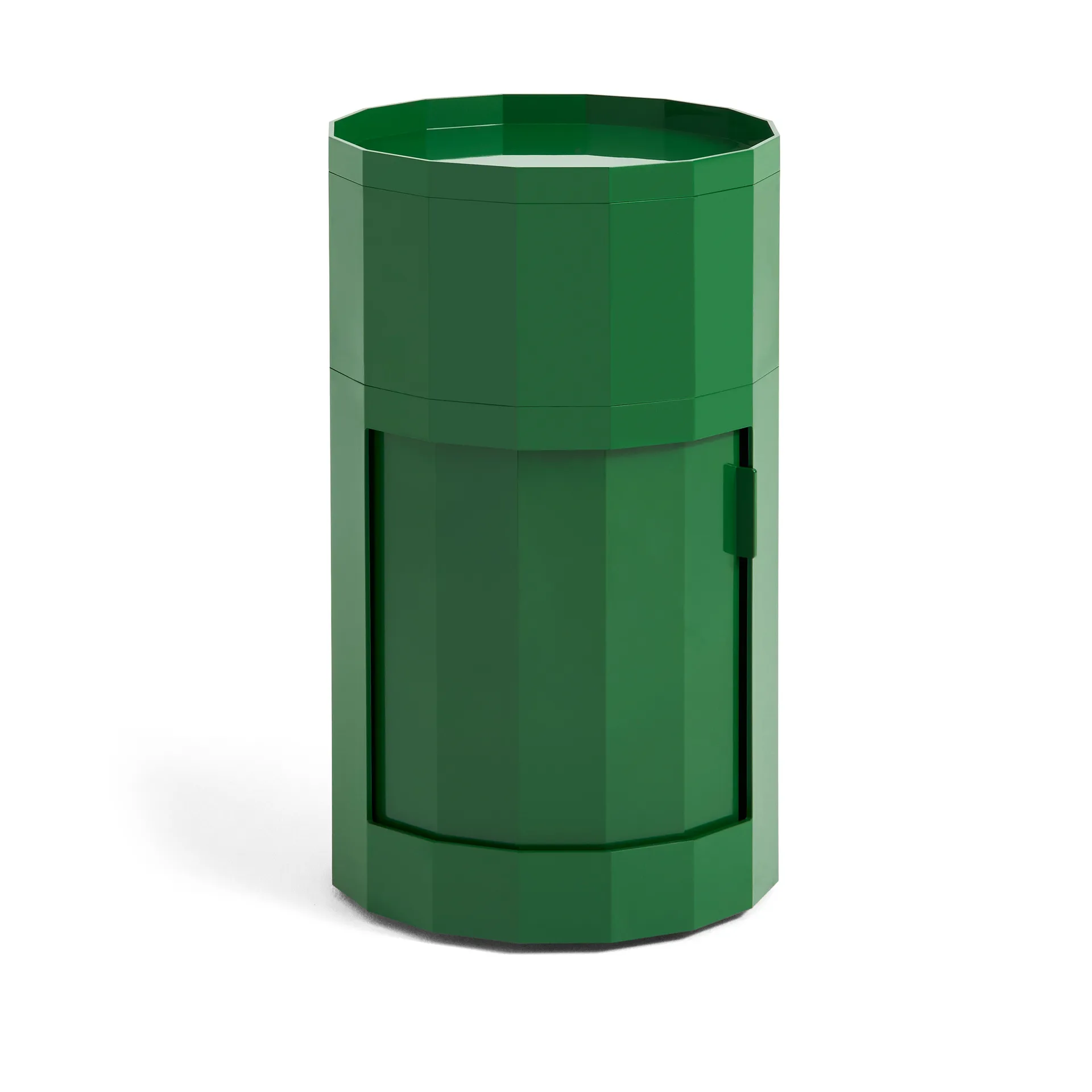 Mesa auxiliar Facet Cabinet high pies/ruedas 66 cm, Spinach green HAY