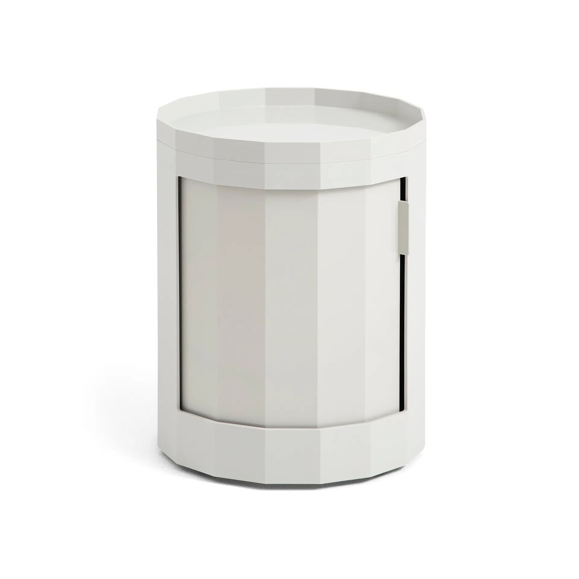 Mesa auxiliar Facet Cabinet low pies/ruedas 49 cm, Misty grey HAY