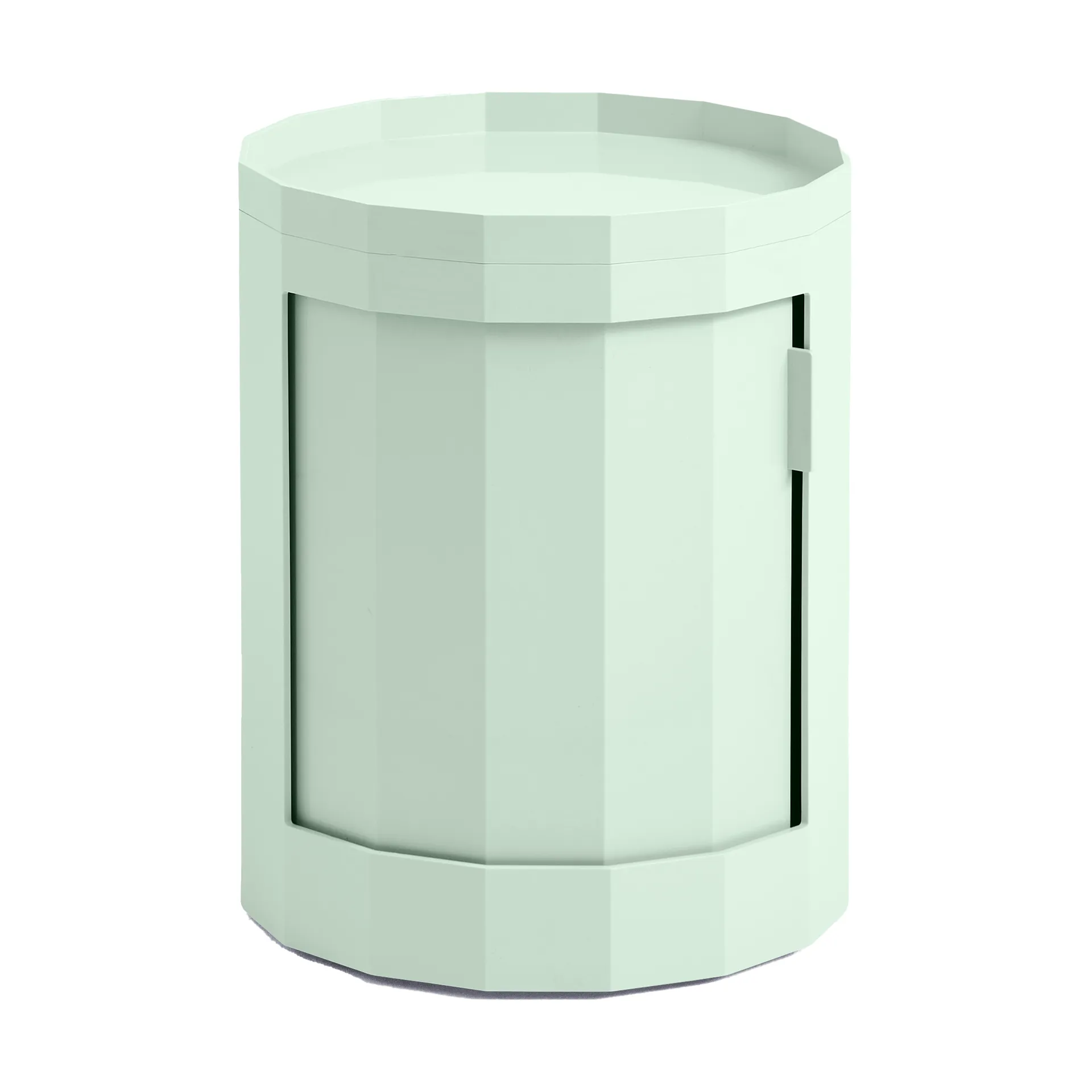 Mesa auxiliar Facet Cabinet low pies/ruedas 49 cm, Soft mint HAY