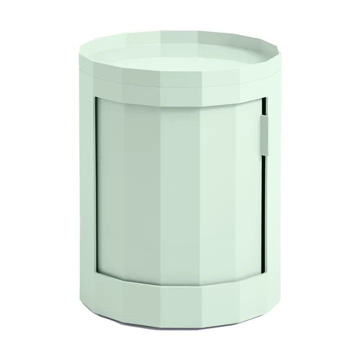 Mesa auxiliar Facet Cabinet low pies/ruedas 49 cm - Soft mint - HAY