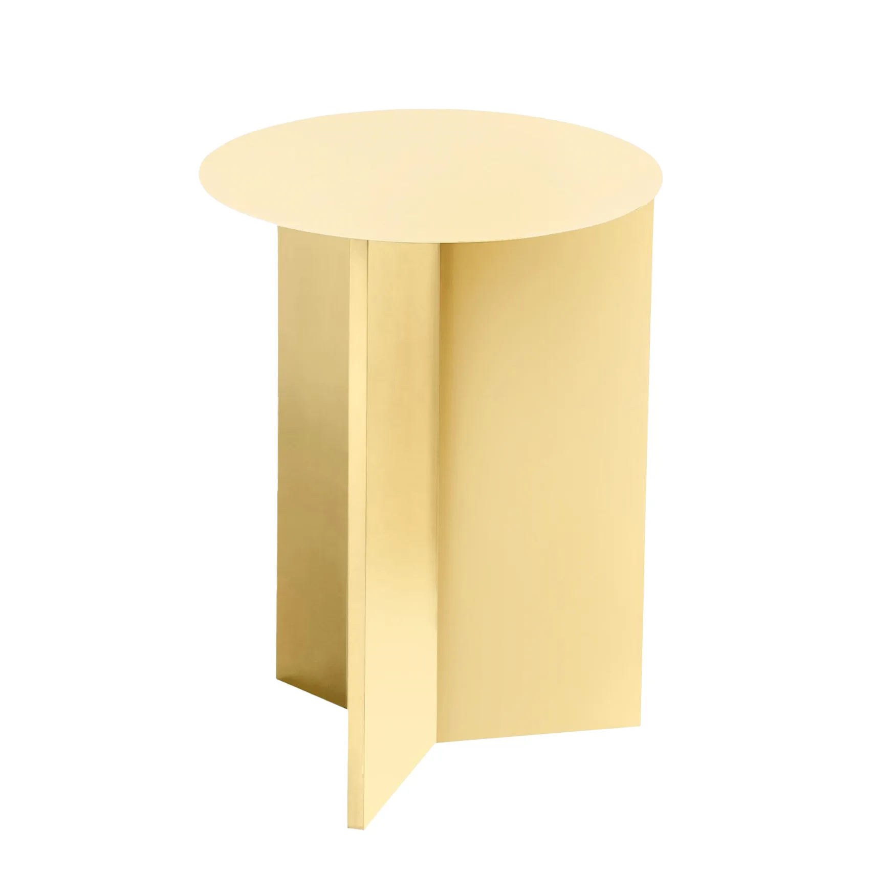 Mesa auxiliar Slit high Ø35 cm, Light yellow HAY