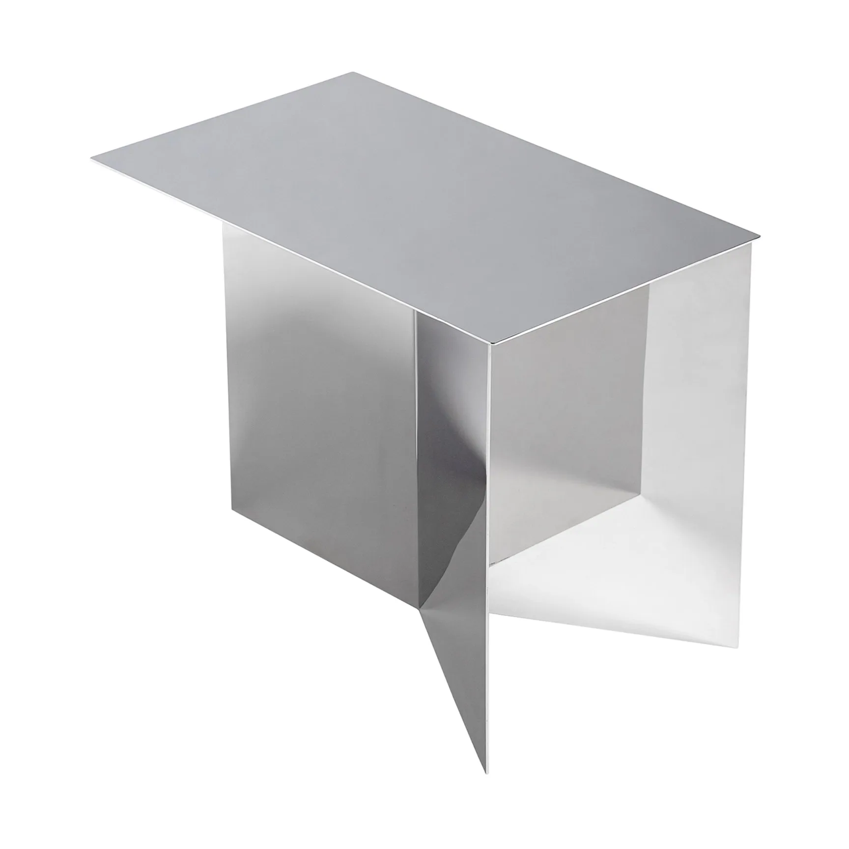 Mesa auxiliar Slit Oblong 27,5x49 cm, Mirror polished steel HAY