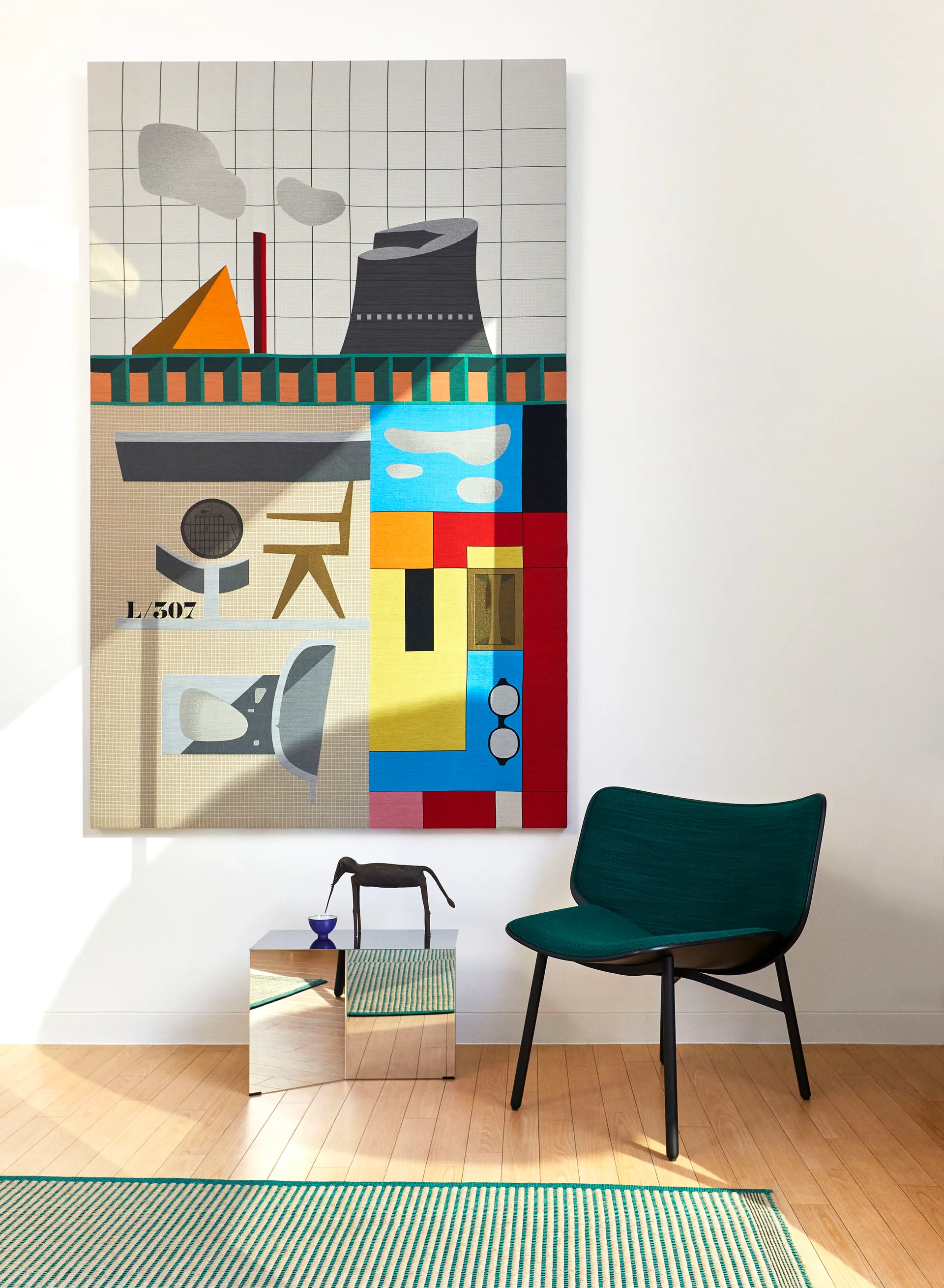 Mesa auxiliar Slit Oblong 27,5x49 cm, Mirror polished steel HAY