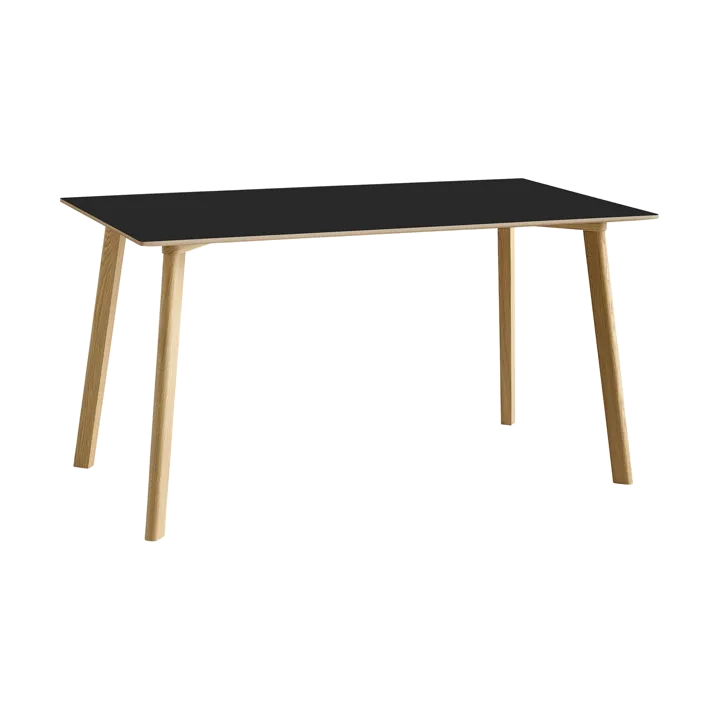 Mesa CPH210 Deux 2.0, 75×140 cm - Black laminate-roble lacado - HAY