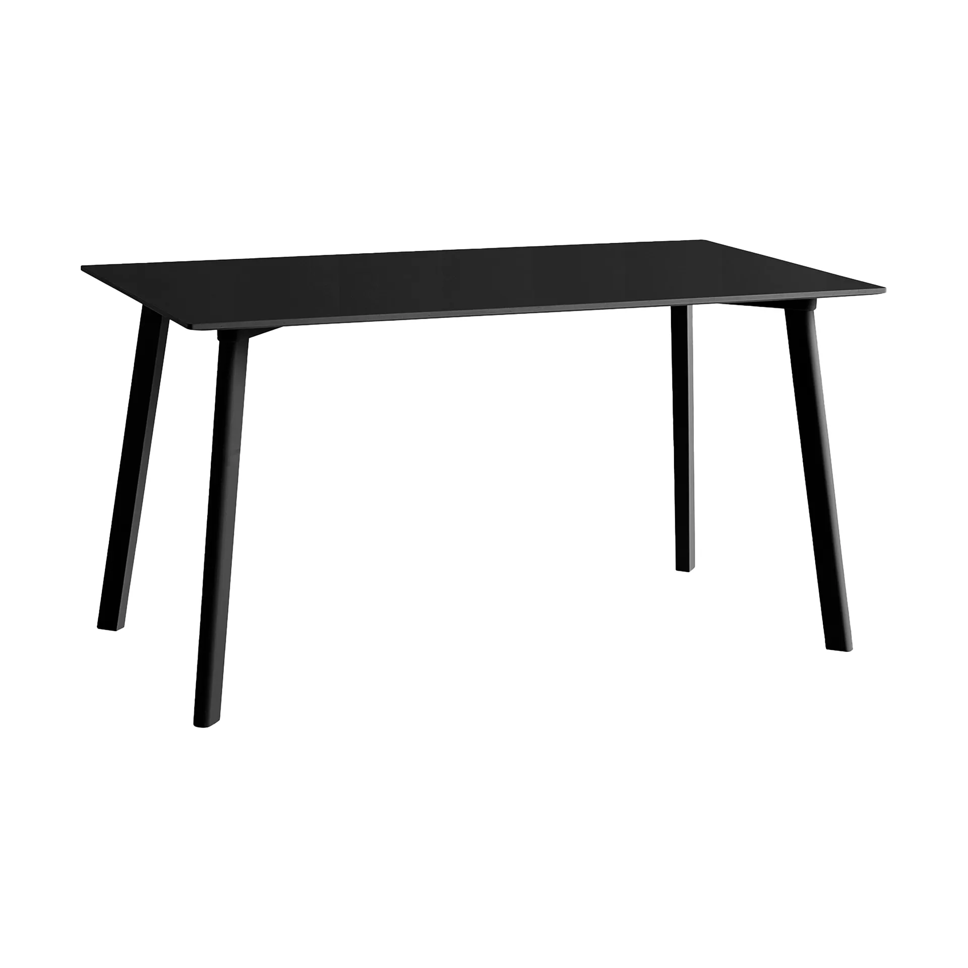 Mesa CPH210 Deux 2.0, 75×140 cm, Haya lacada en negro al agua HAY