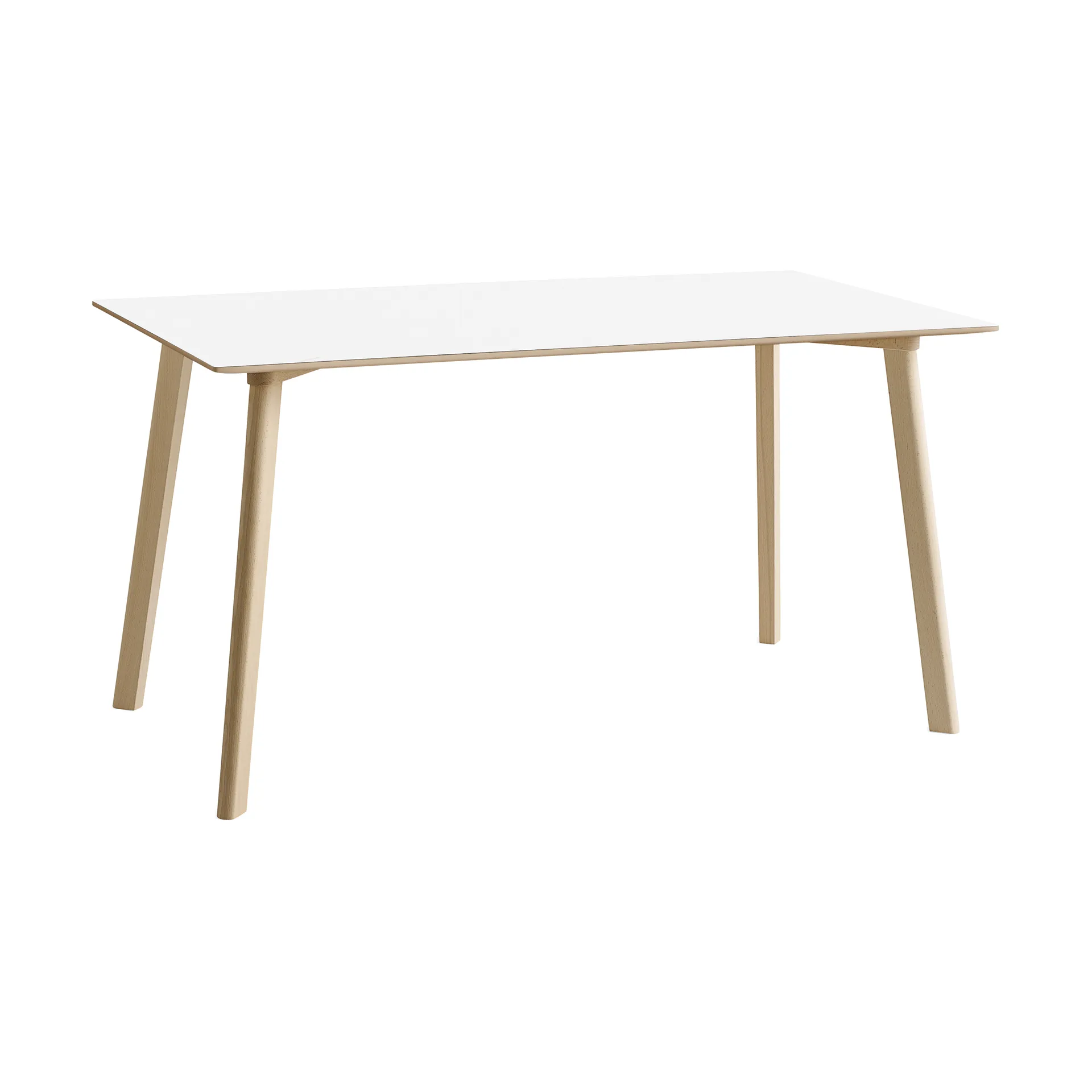 Mesa CPH210 Deux 2.0, 75×140 cm, Pearl white-haya sin tratar HAY