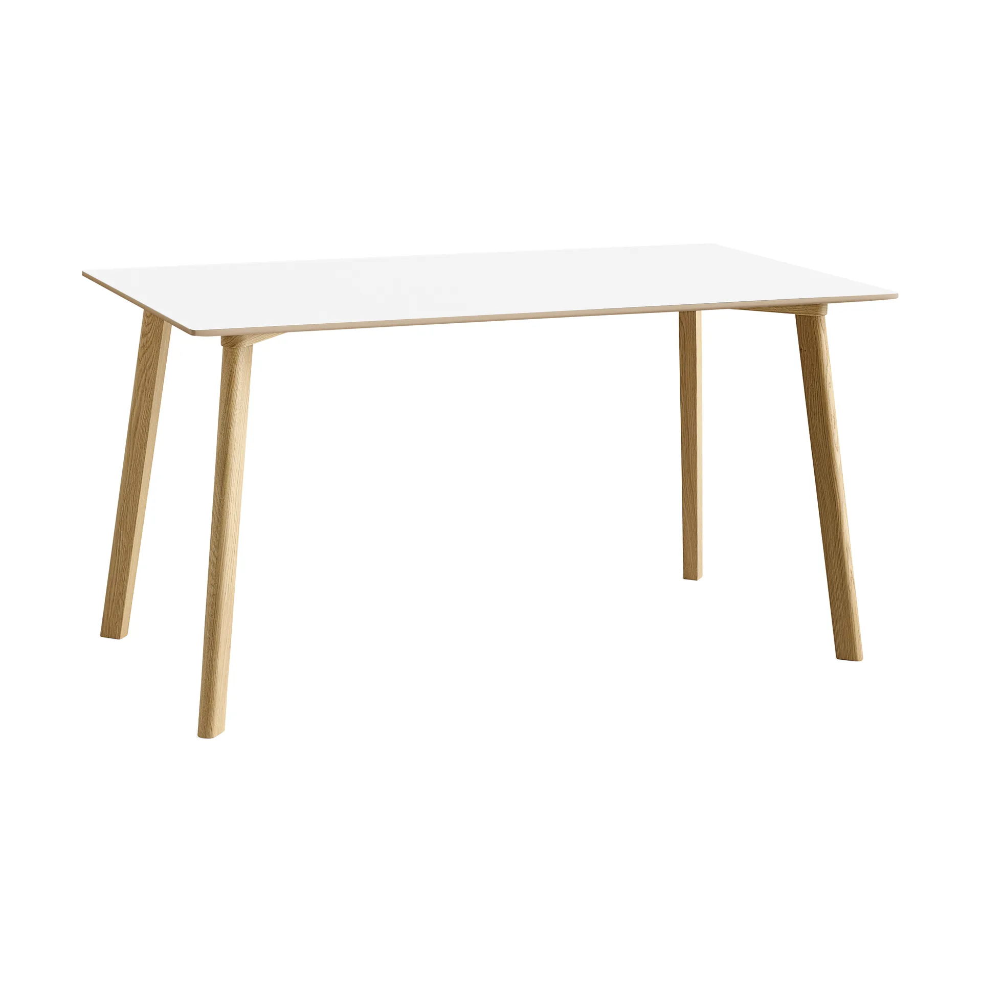 Mesa CPH210 Deux 2.0, 75×140 cm, Pearl white-roble lacado HAY