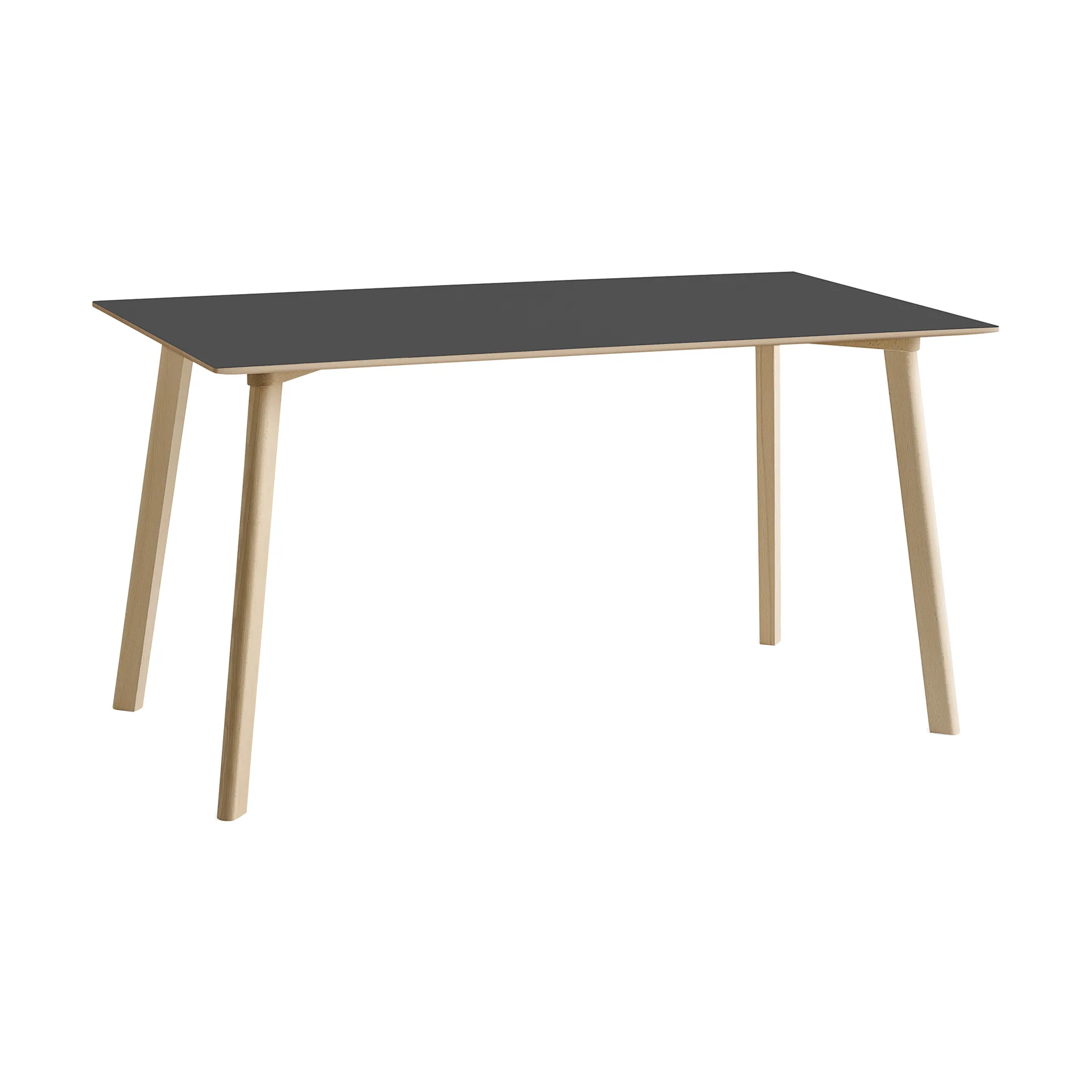 Mesa CPH210 Deux 2.0, 75×140 cm, Stone grey-haya sin tratar HAY