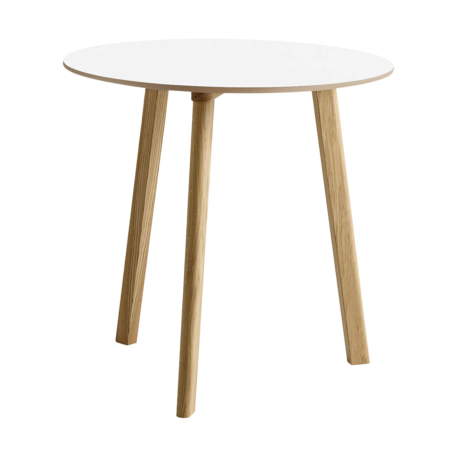 Mesa CPH220 Deux 2.0, Ø75 cm, Pearl white-roble lacado HAY
