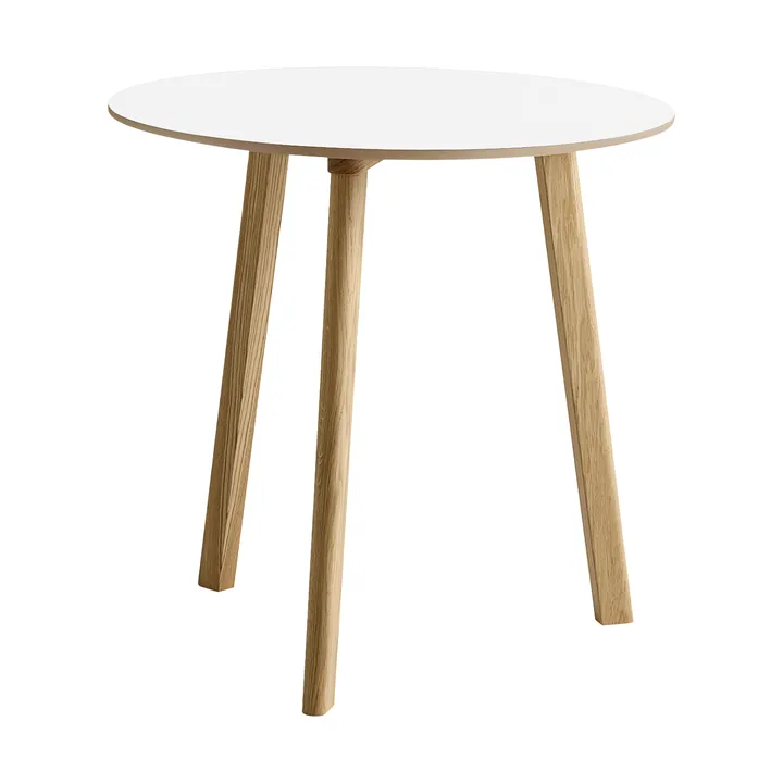 Mesa CPH220 Deux 2.0, Ø75 cm - Pearl white-roble lacado - HAY
