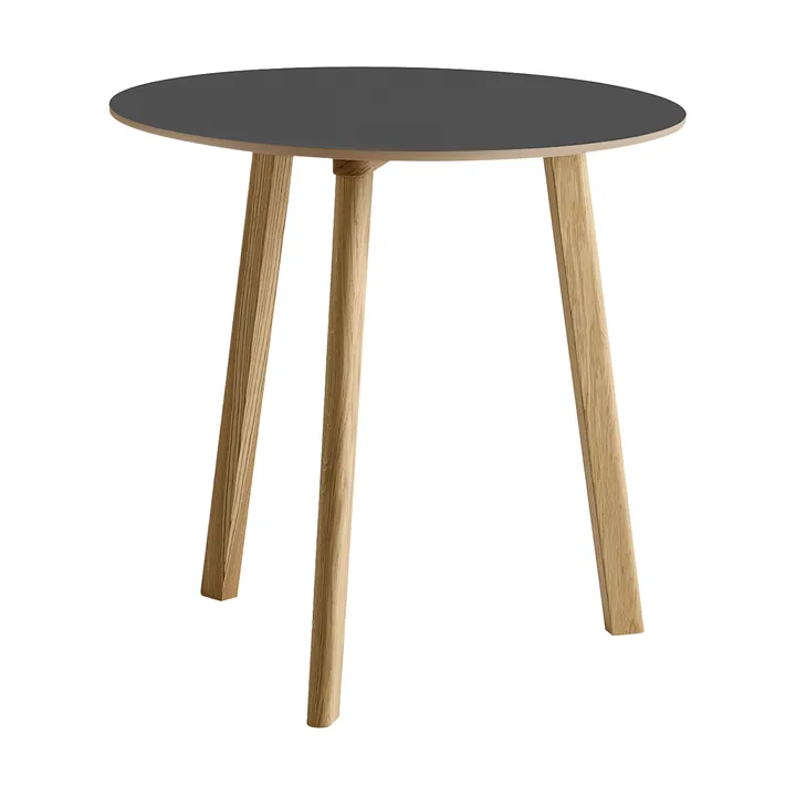 Mesa CPH220 Deux 2.0, Ø75 cm - Stone grey-roble lacado - HAY