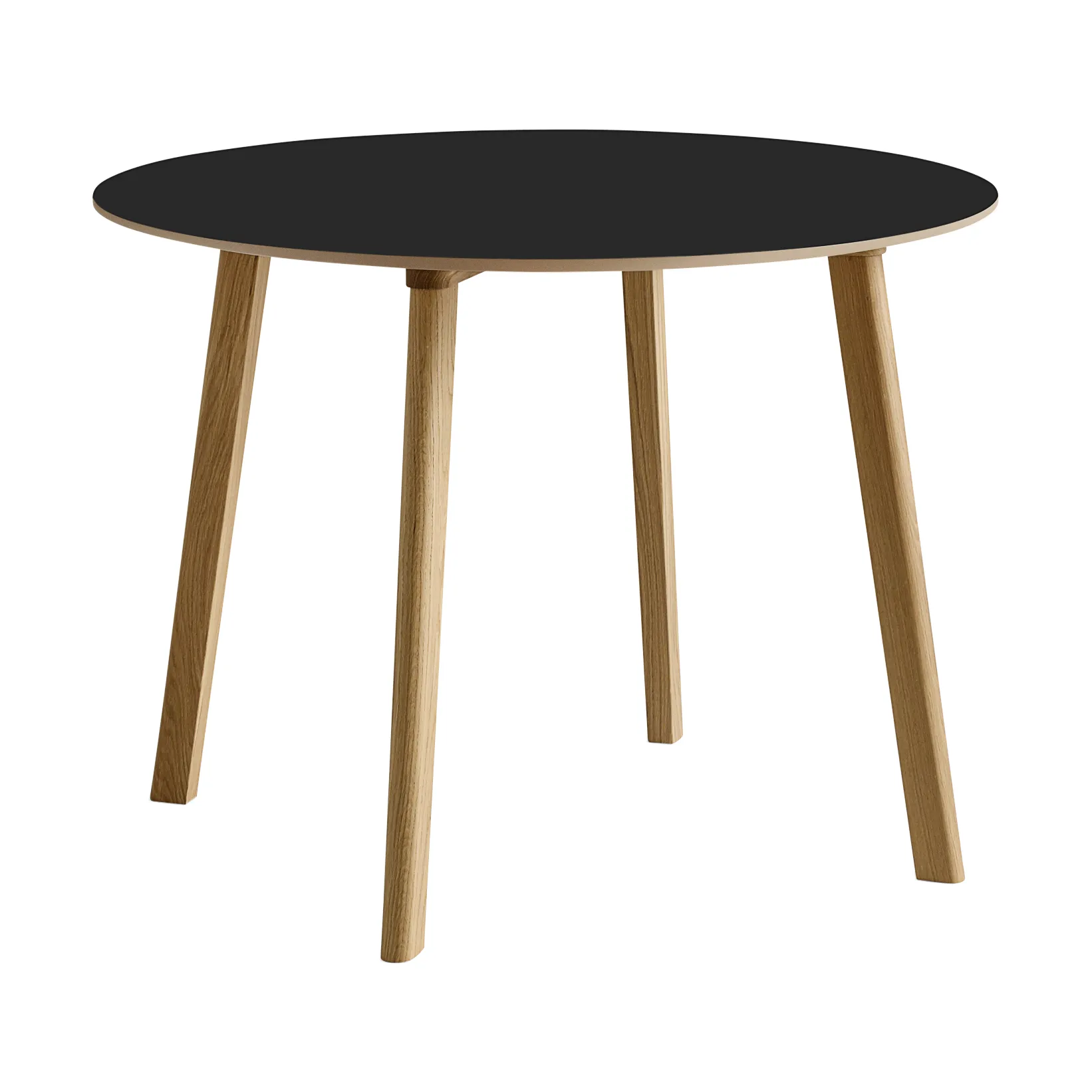 Mesa CPH220 Deux 2.0, Ø98 cm, Black laminate-roble lacado HAY