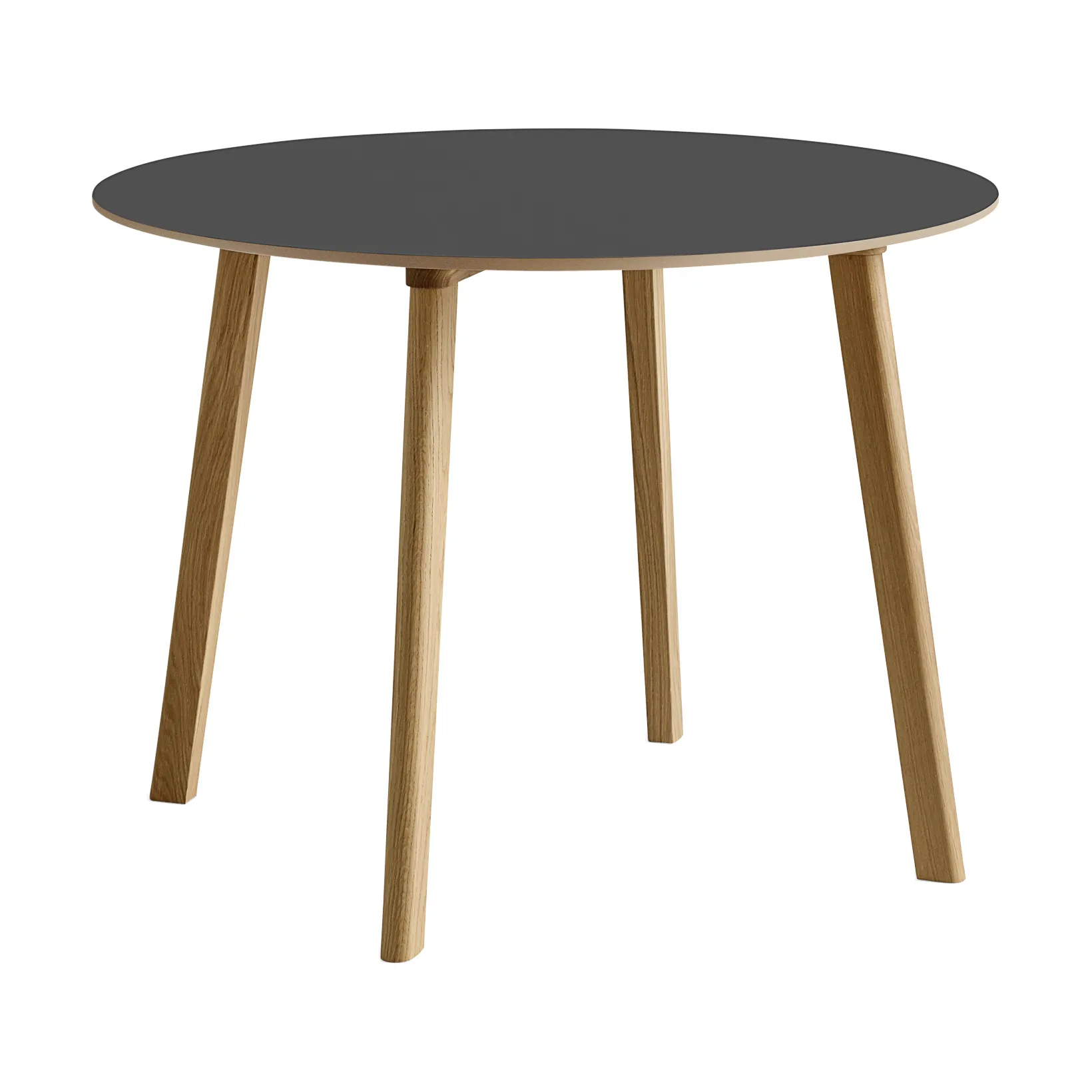 Mesa CPH220 Deux 2.0, Ø98 cm, Stone grey-roble lacado HAY