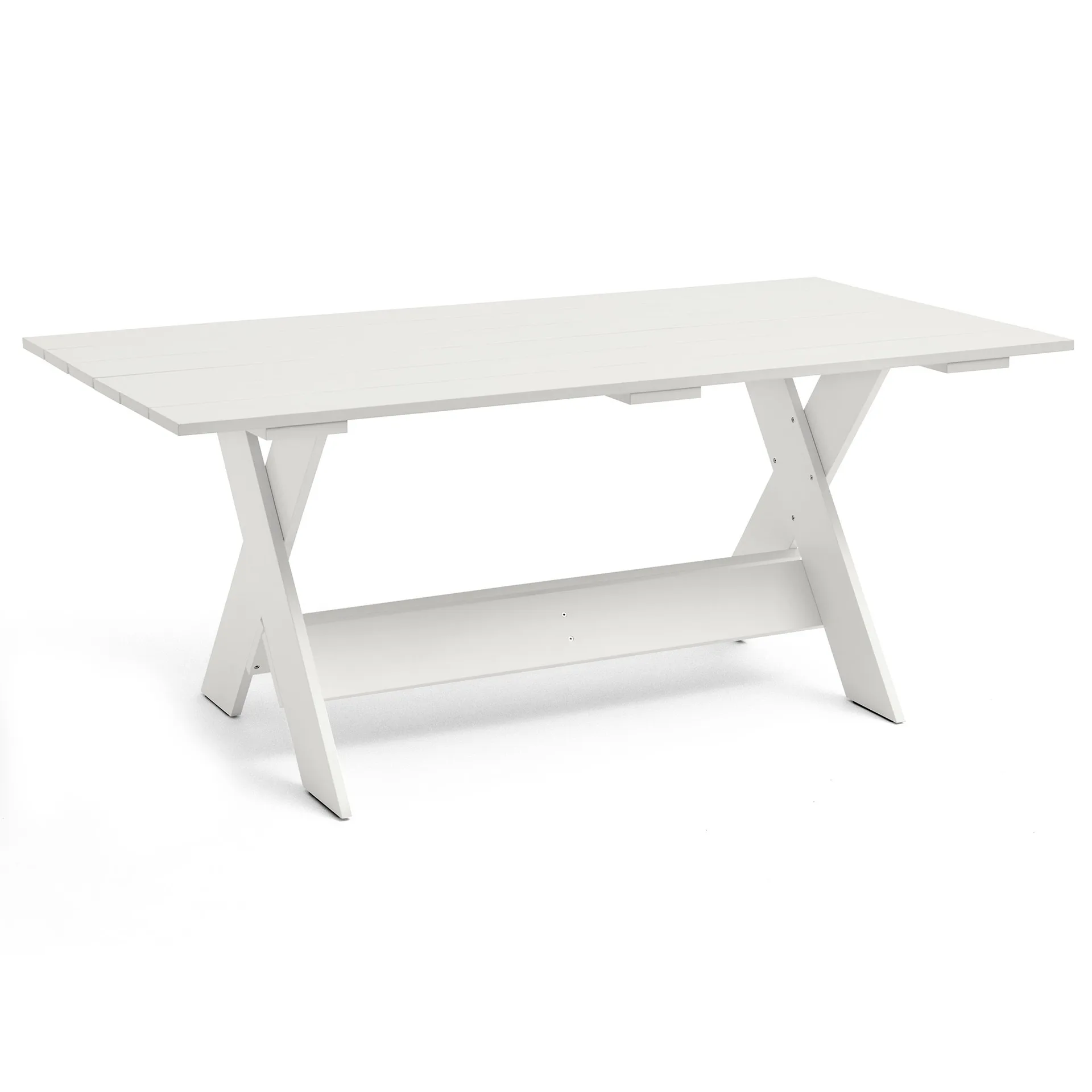 Mesa Crate Dining Table 180 x 89,5 cm en pino lacado, Blanco HAY