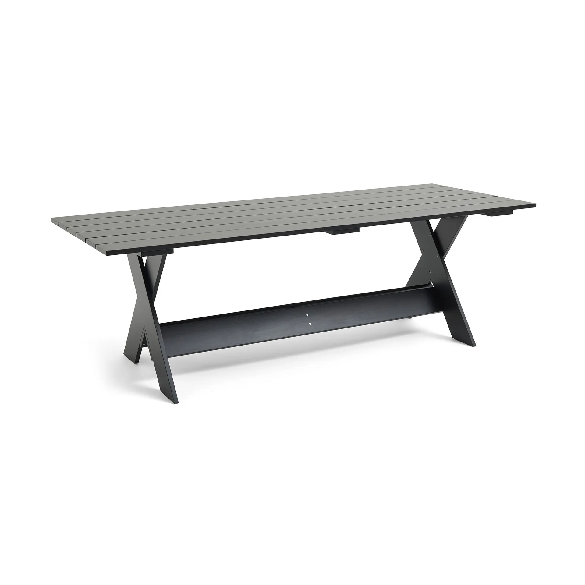 Mesa Crate Dining Table 230×89,5 cm pino lacado, Negro HAY