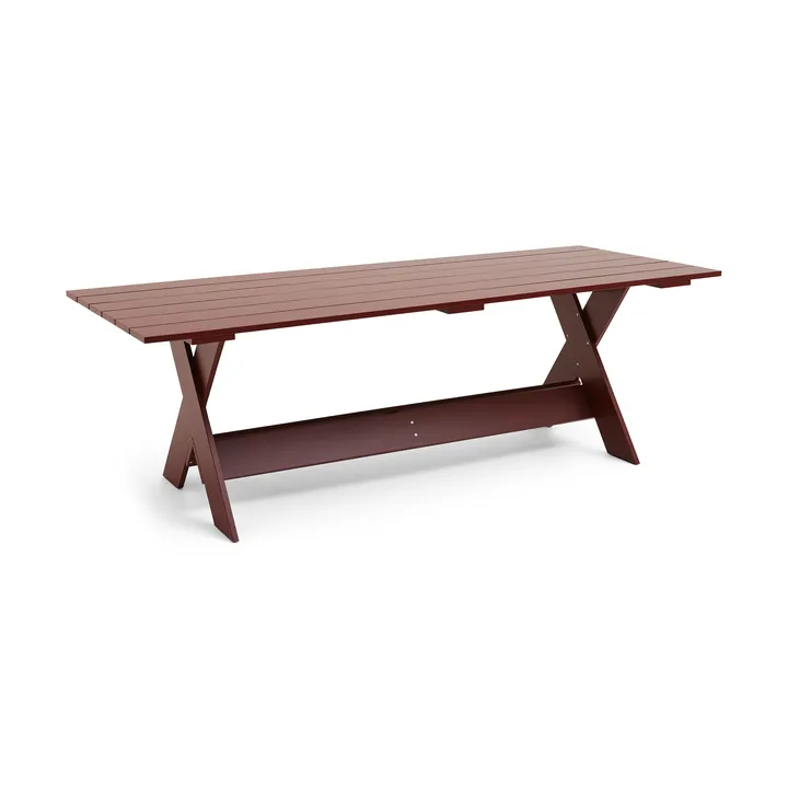 Mesa Crate Dining Table 230×89,5 cm pino lacado - Rojo hierro - HAY