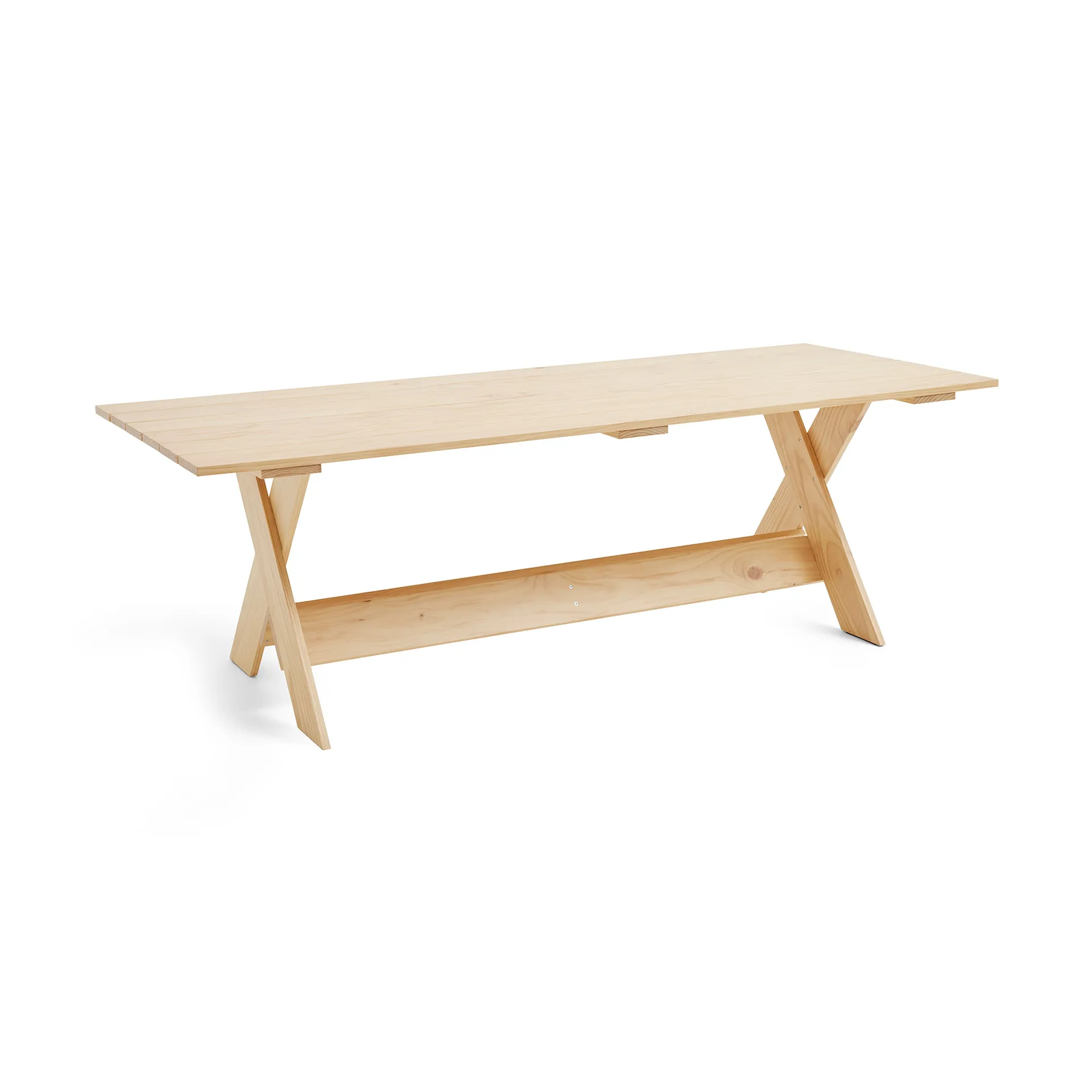 Mesa Crate Dining Table 230×89,5 cm pino lacado, Transparente HAY