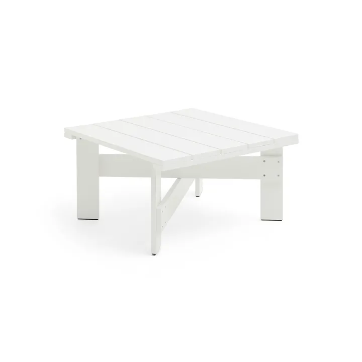 Mesa Crate Low 75,5x75,5 cm en pino lacado - Blanco - HAY
