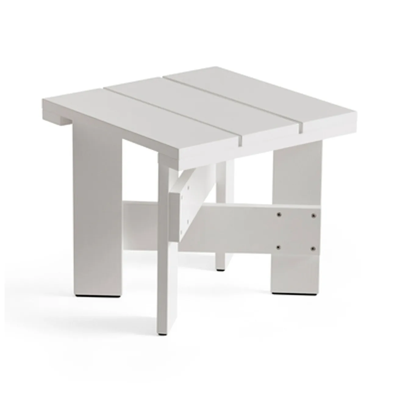 Mesa Crate Low Table 45x45x40 cm pino lacado, Blanco HAY
