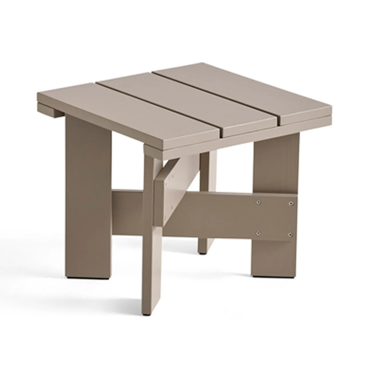 Mesa Crate Low Table 45x45x40 cm pino lacado, Niebla de Londres HAY