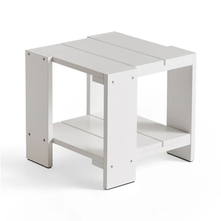 Mesa Crate Side Table 49,5×49,5×45 cm pino lacado - Blanco - HAY
