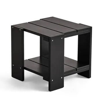 Mesa Crate Side Table 49,5×49,5×45 cm pino lacado - Negro - HAY
