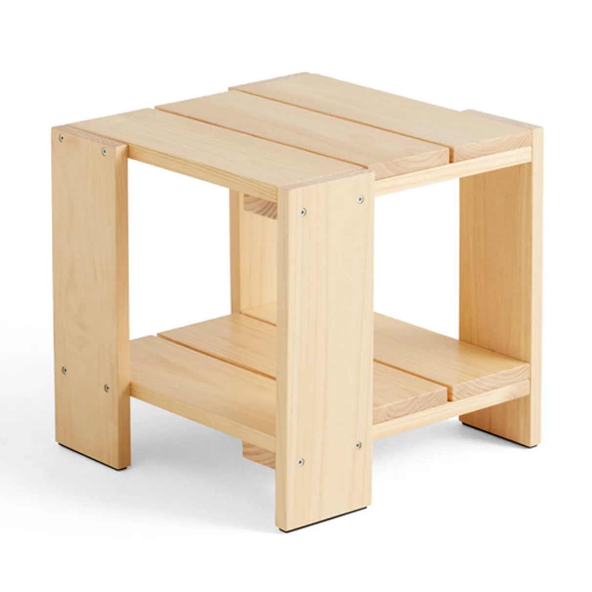 Mesa Crate Side Table 49,5×49,5×45 cm pino lacado, Pino lacado al agua HAY