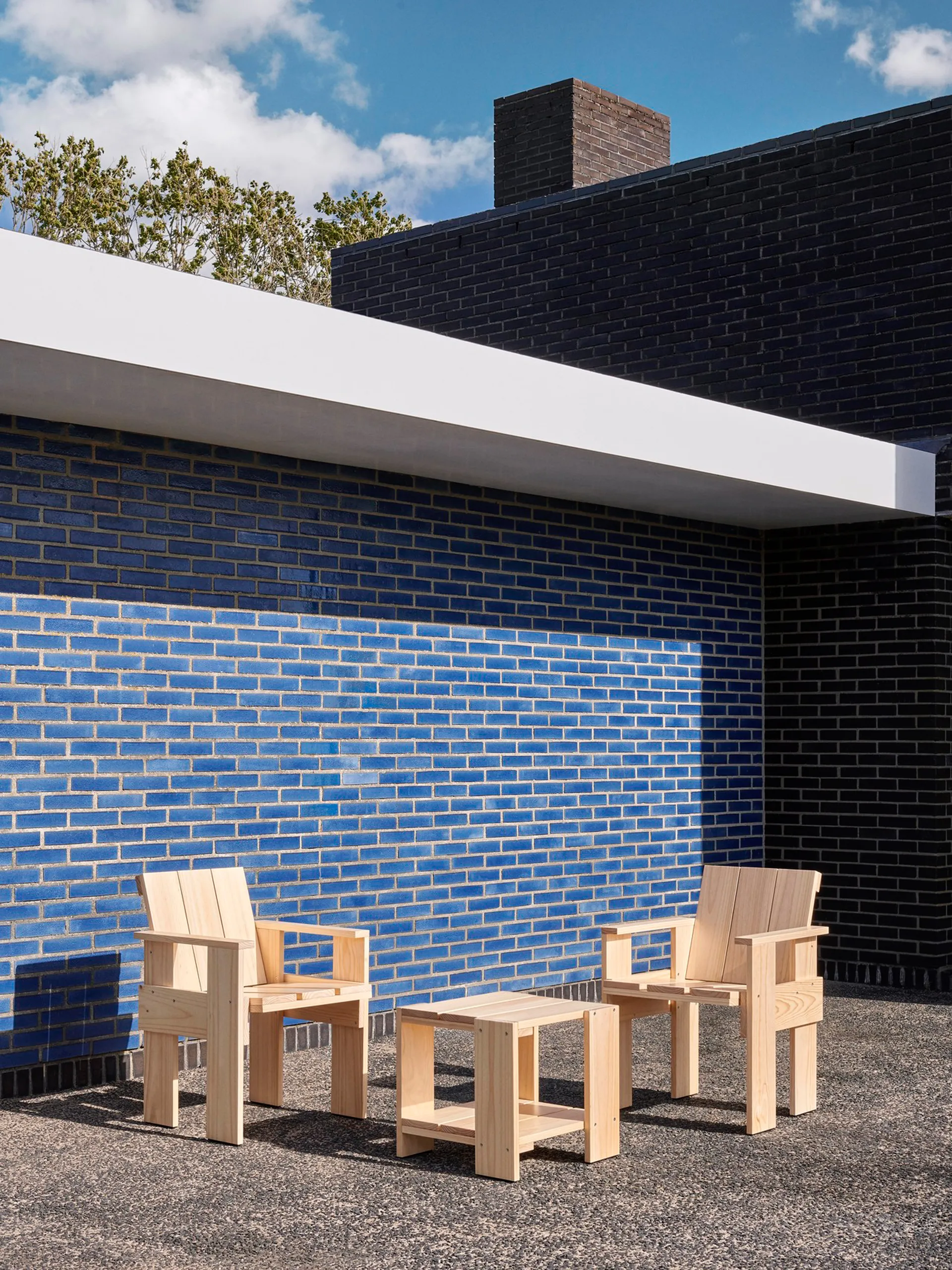 Mesa Crate Side Table 49,5×49,5×45 cm pino lacado, Pino lacado al agua HAY