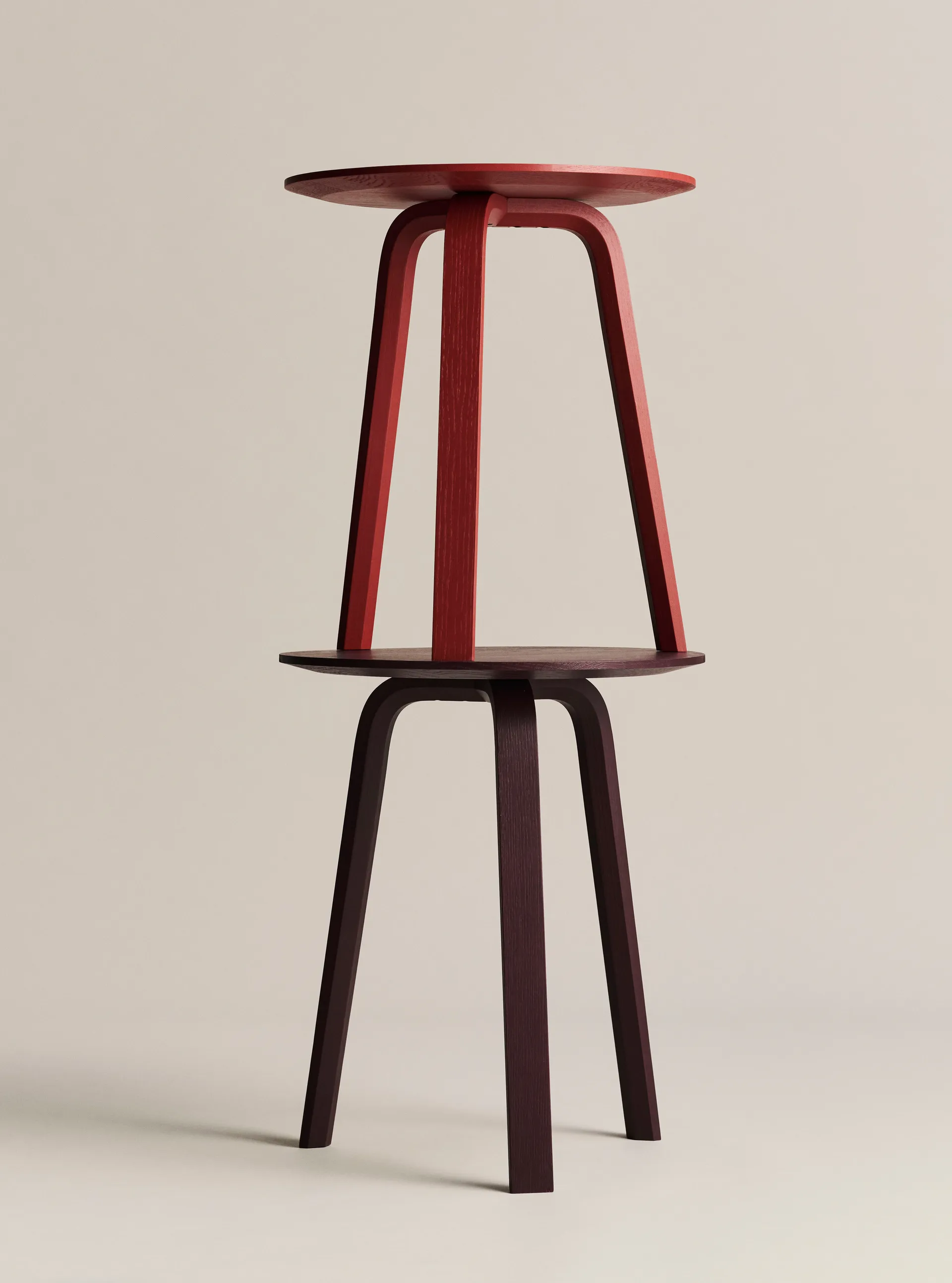 Mesa de centro Bella, Dark bordeaux, Ø45 × 49 cm HAY