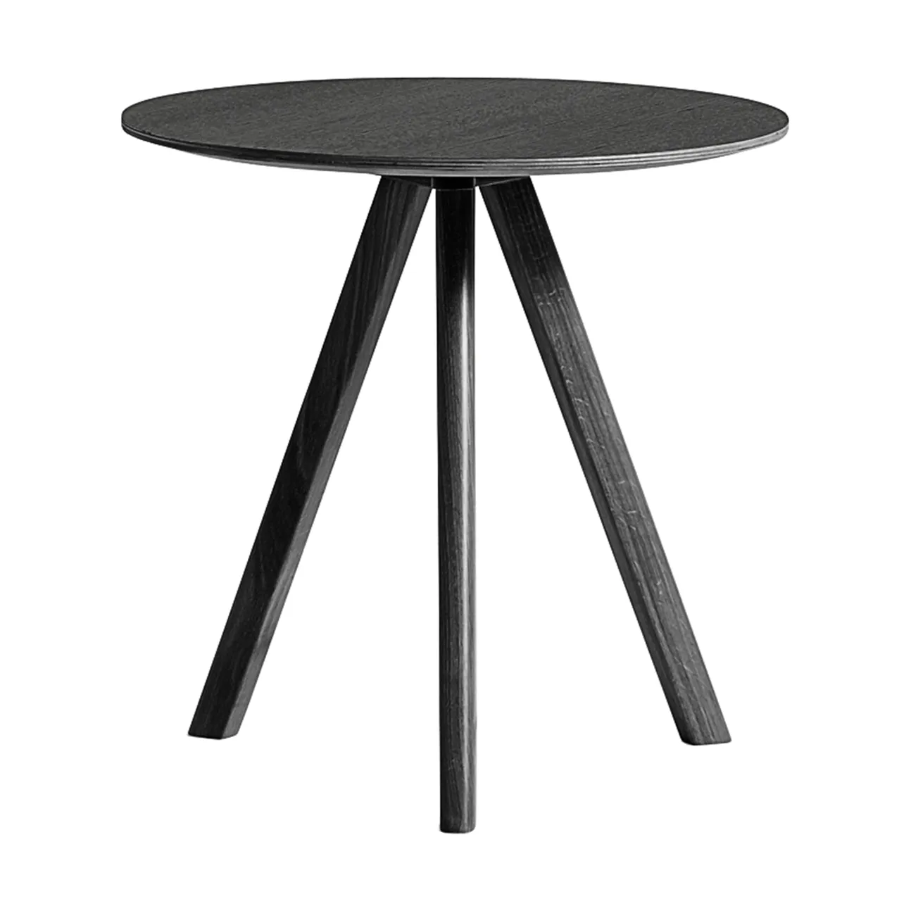 Mesa de centro CPH20 2.0, Ø50 cm, Black laminate-roble lacado HAY