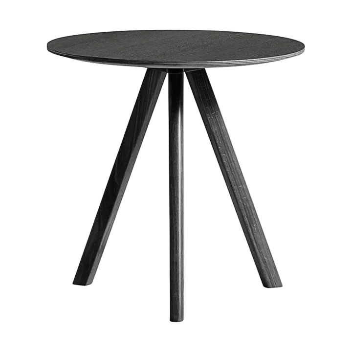 Mesa de centro CPH20 2.0, Ø50 cm - Black laminate-roble lacado - HAY