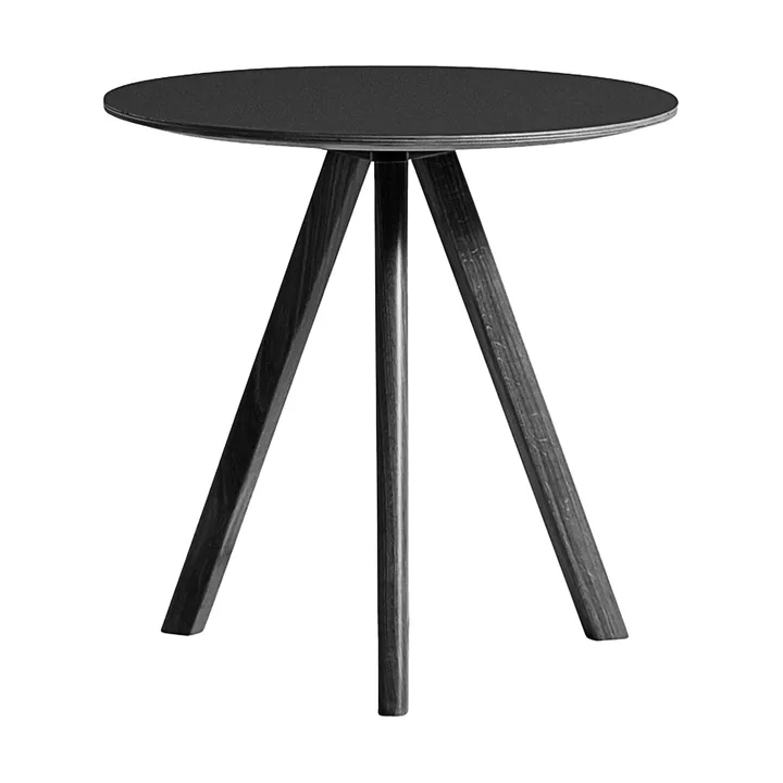 Mesa de centro CPH20 2.0, Ø50 cm - Black linoleum-roble lacado - HAY
