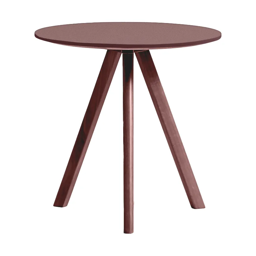Mesa de centro CPH20 2.0, Ø50 cm, Burgundy linoleum-Bordeaux HAY