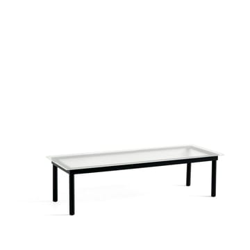 Mesa de centro Kofi - Black oak-ribbed glass, 50 cm - HAY