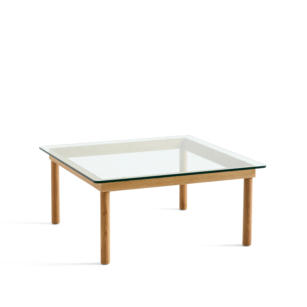 HAY Mesa de centro Kofi Oak-clear glass, 80 cm | Decoración & Diseño Nórdico | Mesas de centro | Beige