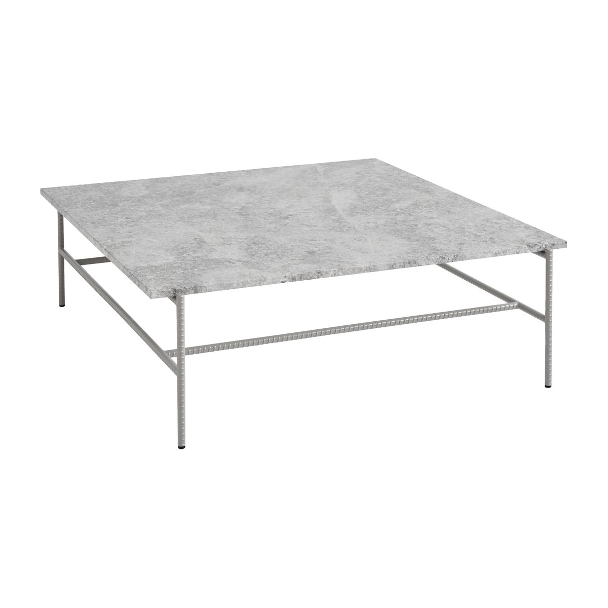 HAY Mesa de centro Rebar 100x104x33 cm Grey marble-fossil