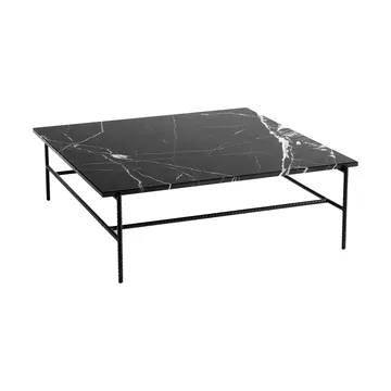 Mesa de centro Rebar 100x104x33 cm - Mármol negro–estructura negra - HAY