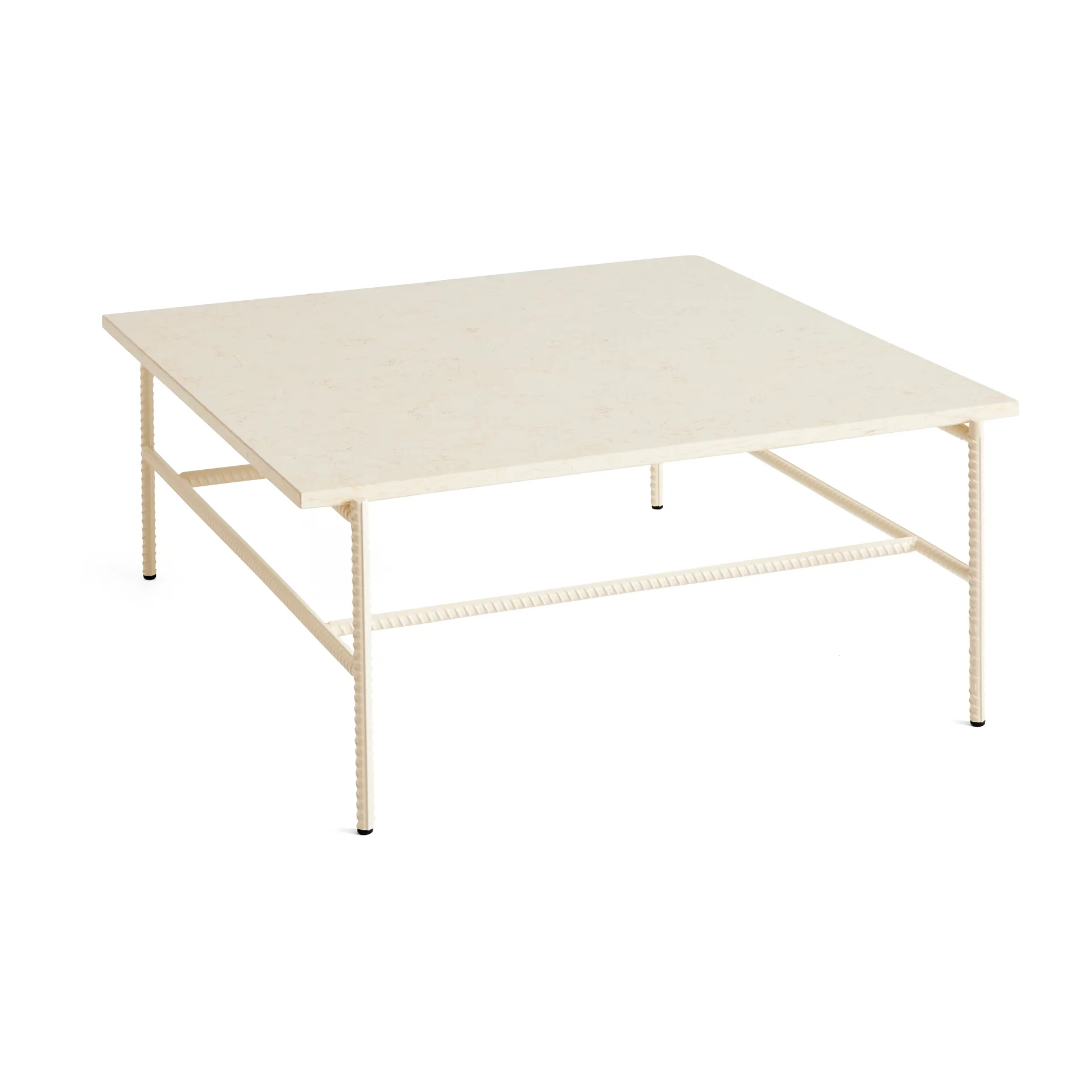 Mesa de centro Rebar 80x84x33 cm, Beige marble-alabaster HAY