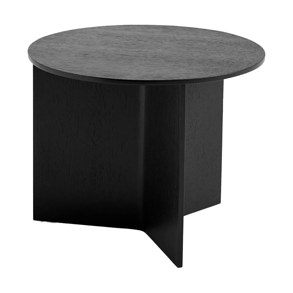 Mesa de centro Slit Ø45 cm, Black lacquered oak HAY