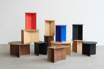 Mesa de centro Slit Ø45 cm - Lacquered oak - HAY