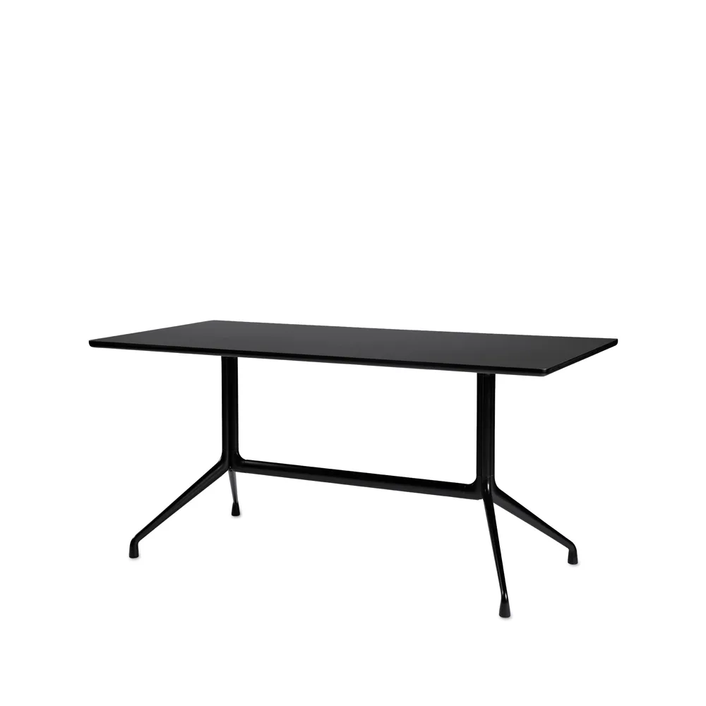 Mesa de comedor About a Table 10, Black linoleum-160x80 cm-estructura negra HAY